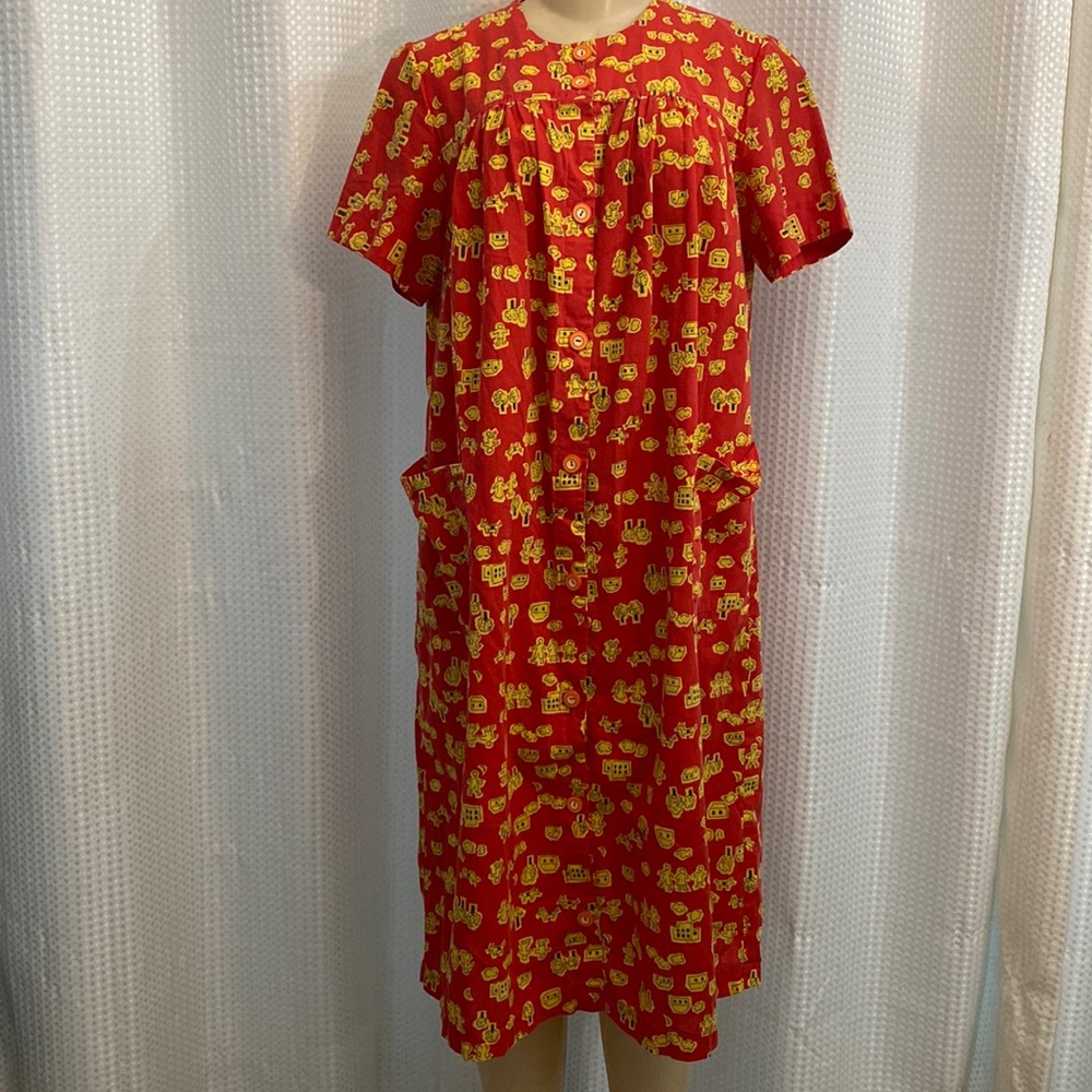 Vintage housecoat mumu dress